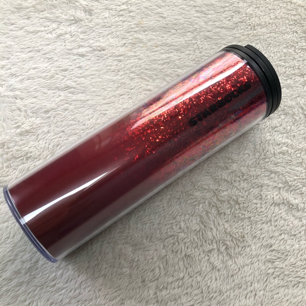 Starbucks travel mug NEW 16oz red sparkle